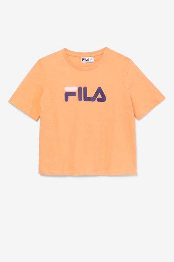 Fila Miss Eagle Oversized Graphic Women's Tee - Orange/Purple/Pink,NZ 39-69870